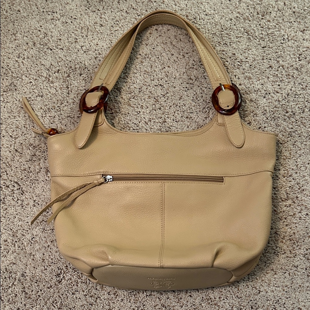 Stone Mountain Fair Harbor Camel Tan 100% Leather Purse NWT